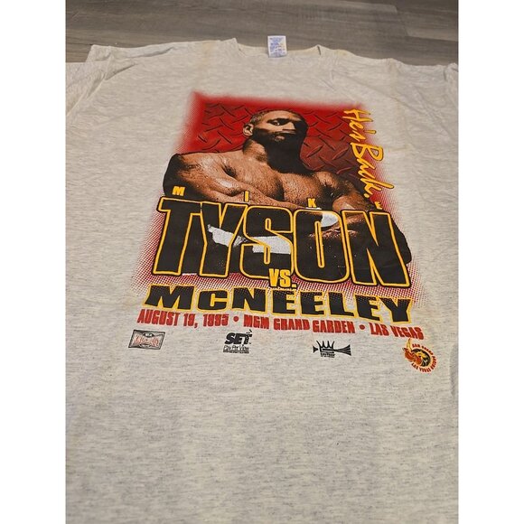 Vintage 1995 Mike Tyson McNeeley MGM  Las Vegas Deadstock T Shirt XXL Gray 2X - Picture 1 of 7